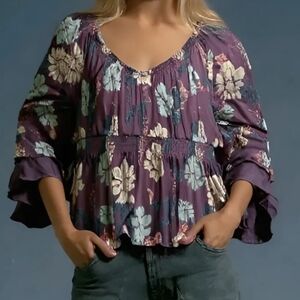 FREE PEOPLE Woman's Floral Top